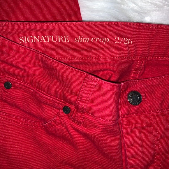 Talbots Red Signature Slim Crop Jeans Sz. 2 - Picture 3 of 4